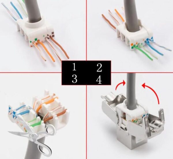 CAT7 STP Shielded Keystone Jack Toolless - Image 6