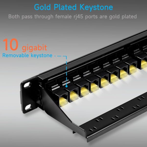 OneLink 24port STP Patch Panel Loaded Cat6UTP Coupler 24pc - Image 8