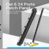 OneLink 24port STP Patch Panel Loaded Cat6UTP Coupler 24pc