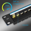 OneLink 24port STP Patch Panel Loaded Cat6UTP Coupler 24pc