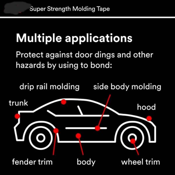 vhbweb2 Double Sided Acrylic Foam Adhasive VHB Pad Tape Heavy Duty 25mm
