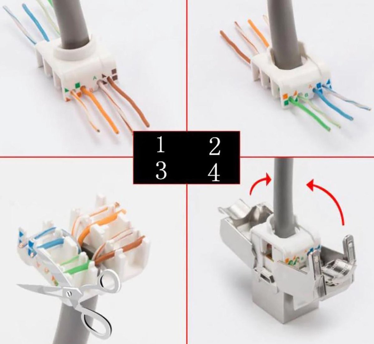 CAT7 STP Shielded Keystone Jack Toolless (10Pc) - Image 6