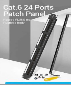 Alternative view of OneLink 24port STP Patch Panel Loaded Cat6UTP Coupler 24pc